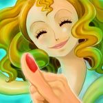  1girl blonde_hair mermaid one_piece otohime_(one_piece) pov queen smile solo 