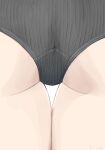  1girl ass ass_focus black_panties close-up facing_away feet_out_of_frame from_behind head_out_of_frame highres nicora original panties ribbed_panties simple_background solo thigh_gap thighs underwear white_background 