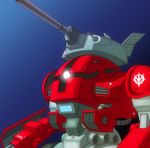  cannon gigan_(mobile_suit) gundam gundam_msv mecha pinesea_(sankuri) simple_background weapon zeon 