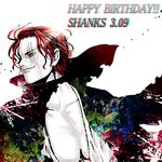  1boy birthday male_focus one_piece red_hair scar shanks solo 