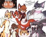 absurd_res anthro blush canid canine canis domestic_dog felid feline female fox gesture group hi_res inu jasminthemanticore lagomorph leporid male mammal meme murid murine mustelid musteline procyonid rabbit raccoon rat rodent serval shiba_inu smile spitz true_musteline waving weasel wolf