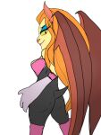 2013 anthro boots breasts butt clothing cosplay disney felid female footwear gargoyles gloves hair handwear maggie_reed_(gargoyles) mammal mutate_(gargoyles) rouge_the_bat rouge_the_bat_outfit sega solo sonic_the_hedgehog_(series) tail unknown_artist wings yellow_eyes