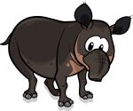 absurd_res alpha_channel ambiguous_gender brown_body brown_skin club_penguin feral full-length_portrait hi_res looking_at_viewer mammal official_art portrait simple_background solo tapir transparent_background unknown_artist