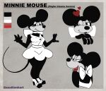 &lt;3 4_fingers absurd_res anthro axellionhart black_body blowing_kiss clothed clothing disney dress female fingers footwear grey_face half-closed_eyes hi_res high_heels looking_back mammal minnie_mouse minnie_mouse_(playfur_cinema) model_sheet mouse murid murine narrowed_eyes one_eye_closed open_mouth rodent solo