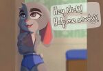 anthro bed bedroom clothed clothing disney female furniture judy_hopps sqwek standing topless zootopia