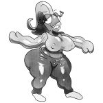 absurd_res anthro big_breasts breasts clothing crop_top curvy_figure female fish glistening glistening_body hi_res humanoid marine nipple_outline possbooty shirt solo suzie_groove sweatpants topwear voluptuous