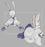 anthro anus ball balls big_butt buckteeth bulge butt cinderace clothing duo feet generation_8_pokemon genitals hi_res lagomorph legwear leotard leporid long_ears looking_at_viewer looking_back looking_back_at_viewer lying male mammal max_(sam_and_max) nintendo on_side open_mouth pokemon pokemon_(species) presenting presenting_hindquarters rabbit sam_and_max sharp_teeth smile soccer_ball submarine_screw teeth thick_thighs thigh_highs