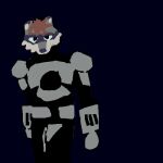 2d_animation animated anthro armor black_nose brown_hair clothed clothing electrocution fully_clothed guncht hair loop low_res male mammal procyonid raccoon solo