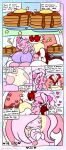 &lt;3 anthro big_breasts birth breasts chaos_elfilis chinchillid comic duo egg elfilin english_text female food generation_4_pokemon hair hi_res kirby kirby_(series) kirby_and_the_forgotten_land lewdchuu_(artist) male mammal nintendo p.k-98 pancake pink_body pink_hair pokemon pokemon_(species) rodent solo starly text the_end white_body