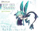  1girl adoptable animal_ears animal_feet artist_name astrocatsama breasts chest_jewel closed_mouth color_guide completely_nude constellation crying crying_with_eyes_open deformed deviantart_logo deviantart_username english_text feathered_wings floral_background full_body furrowed_brow gem green_gemstone green_horns green_wings horns looking_ahead nipples nude original simple_background small_breasts solo star_(sky) streaming_tears tail tears wavy_mouth white_background wings wiping_tears 