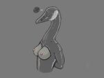 2022 adeer anatid anseriform anserinae anthro avian bdsm beak bird bound breastless_clothing breasts bust_portrait clothing covered_eyes exposed_breasts female gimp_mask gimp_suit goose grey_background grey_body hands_behind_back latex latex_clothing latex_skinsuit looking_at_viewer mask nipples pink_nipples portrait simple_background skinsuit solo tight_clothing zipper