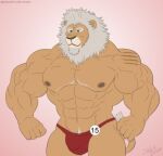 abs anthro biceps bulge clay_calloway_(sing) felid hi_res illumination_entertainment jabuhusky lion male mammal mane muscular muscular_anthro muscular_male nipples pantherine pecs sing_(movie) solo