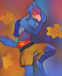 anthro avian backpack banjo-kazooie bird bottomwear boxer_briefs clothing falco_lombardi falcon falconid hi_res humanoid male nintendo rareware sagging_pants shorts solo star_fox swordsofsevens underwear