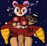 abdominal_bulge animal_crossing anthro avian big_breasts bird breasts celeste_(animal_crossing) duo female heart_eyes heart_symbol human klutzatdusk looking_at_viewer looking_pleasured male male/female mammal nintendo on_bottom on_top owl penetration reverse_cowgirl_position sex slightly_chubby slightly_chubby_female smug spread_legs spreading vaginal vaginal_penetration villager_(animal_crossing)