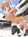  animal_ears christmas hyouta_(nekogamirin_c) inumimi pantyhose sweater tail 