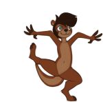 animated anthro dancing keith_(marsminer) male mammal marsminer mustelid otter solo