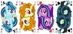 2024 absurd_res adagio_dazzle_(eg) alpha_channel aria_blaze_(eg) arthropod black_body blonde_hair blue_body blue_hair card changeling earth_pony equestria_girls equid equine female feral food friendship_is_magic group hair hasbro headshot_portrait hi_res horn horse mammal multicolored_hair my_little_pony mythological_creature mythological_equine mythology nom orange_hair parclytaxel pegasus playing_card_template pony portrait pupils purple_hair queen_chrysalis_(mlp) queen_of_clubs queen_of_diamonds queen_of_hearts_(card) queen_of_spades simple_background slit_pupils smile smiling_at_viewer sonata_dusk_(eg) spiked_hairband symmetry_(rotational) taco tarot tarot_card tarot_nouveau the_dazzlings_(eg) twintails_(hairstyle) two_tone_hair unicorn white_background wings yellow_body