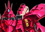 char&#039;s_counterattack commentary green_eyes gundam highres kuroiwa_cookie looking_at_viewer mecha mecha_focus mobile_suit no_humans one-eyed portrait robot sazabi science_fiction solo 