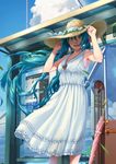  dress hatsune_miku isai_shizuka summer_dress umbrella vocaloid 