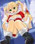  christmas cleavage dress pantsu uchiage_cola 