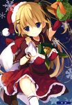  christmas dress kisaragi_kiriha stockings thighhighs 