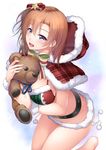  bikini_top chobipero christmas cleavage kousaka_honoka love_live! 