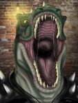  3:4 anthro arcticdunx bodily_fluids dinosaur hi_res male mouth_shot open_mouth reptile rocco_(tallion) saliva saliva_string scales scalie sharp_teeth solo teeth theropod tongue tyrannosaurid tyrannosauroid tyrannosaurus tyrannosaurus_rex 