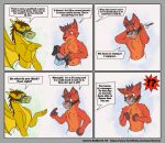 anthro bound comic_panel dragon duo felid kemira male male/male mammal muzzle_(object) mythological_creature mythological_scalie mythology point_of_no_return scalie self-bondage