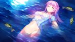  bottomless bra cleavage front_wing fumio game_cg hatsuru_koto_naki_mirai_yori meltyna mermaid monster_girl open_shirt wet 