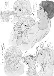  2boys ascot bags_under_eyes blush censored curly_hair dark-skinned_male dark_skin dungeon_meshi elf fellatio headpat kabe_piko kabru lazy_eye licking licking_penis long_sleeves male_focus mithrun monochrome multiple_boys notched_ear oral penis pointy_ears sex short_hair tearing_up uneven_eyes vampire wavy_hair white_background yaoi 
