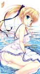  ass cameltoe dress kenshin_no_keishousha mikeou no_bra pantsu see_through wet wet_clothes 