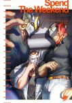  3boys algernon_(housamo) arm_hair bara belt black_shirt blurry border burn_scar collared_shirt colored_sclera company_connection copyright_name cover cover_page dai-xt depth_of_field doujin_cover drop_shadow earrings english_text fake_horns gold_earrings hand_on_own_chin helmet highres horned_helmet horns indoors jewelry light_smile live_a_hero looking_at_viewer looking_to_the_side male_focus multiple_boys muscular muscular_male open_clothes open_shirt pants patterned_clothing scar scar_on_face shirt shiva_(housamo) tight_clothes tight_shirt tokyo_afterschool_summoners victom_(live_a_hero) white_border white_pants yarofes:2024 yellow_sclera 