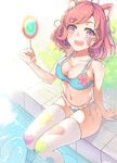  animal_ears bikini cleavage kofuku nekomimi noragami swimsuits tagme thighhighs wet 