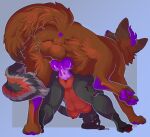 anthro anthro_on_feral ball_slap bestiality canid canine canis creamy doggystyle domestic_dog duo female feral feralfather from_behind_position hi_res ivy_trellis male male/female mammal mephitid raised_leg rear_view serialdad sex size_difference skunk slap 