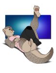  alpha_channel anthro bottomless bottomless_anthro bottomless_female breasts butt clothed clothing digital_media_(artwork) dress female genitals hi_res looking_at_viewer mammal marybeth_(walt46) os pangolin prosthetic prosthetic_leg prosthetic_limb pussy raised_clothing raised_dress raised_topwear scales simple_background smile solo tail tan_body thick_tail topwear 