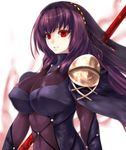  bodysuit erect_nipples fate/grand_order fate/stay_night nrrr scathach_(fate/grand_order) weapon 