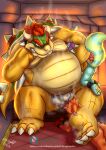  anthro armpit_sniffing ball_sniffing balls balls_outline bdsm belly bodily_fluids bondage bound bowser bulge butt canid canine detailed_bulge dominant dominant_male fox genital_outline genitals group hi_res koopa laught468 male male/male mammal mario_bros musk musky_cock nintendo obese obese_male overweight overweight_male scalie size_difference sniffing sweat thick_thighs trio 