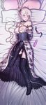  arisa_iriinchina_amieera bondage breasts dakimakura god_eater kimono nipples no_bra open_shirt pantsu reptileye thighhighs 