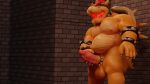  2019 3d_(artwork) anthro balls belly bowser bracelet collar digital_media_(artwork) erection horn humanoid jewelry koopa male mammal mario_bros masturbation musclegut muscular muscular_male nintendo nipples nude open_mouth overweight overweight_male pecs penile_masturbation penis scalie slightly_chubby solo spiked_bracelet spiked_cock_ring spiked_collar spiked_shell spikes standing thick_penis toastii video_games 
