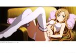  asuna_(sword_art_online) bra cleavage nishiguchi_tomoya pantsu sword_art_online thighhighs 