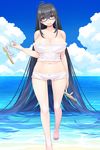  cleavage happa_(cloverppd) megane swimsuits tagme 