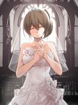  dress kaga_(kancolle) kantai_collection nanaku_teiru wedding_dress 