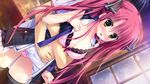  bra cameltoe cleavage clochette game_cg hotaruzuka_arika koko_kara_natsu_no_innocence! open_shirt pantsu sesena_yau skirt_lift thighhighs 