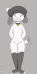  1:2 2d_animation animated anthro beanie breasts canid canine canis clothed clothing collar domestic_dog embarrassed eyes_closed female female/female female_anthro fifi_(somemf) floppy_ears fur genitals grin happy hat headgear headwear hi_res humanoid legwear mammal miyang_draws! mostly_nude motion_lines poodle pussy short_playtime signature slim small_breasts smile solo stockings tail tail_motion tapping_foot thin_legs thin_thighs topless traditional_media_(artwork) watermark white_body white_fur 