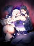  ass breasts cum fire_emblem_if kamui_(fire_emblem) mikoto_(fire_emblem) negio nipples no_bra nopan open_shirt thighhighs witch 