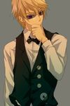  bad_id bad_pixiv_id blonde_hair bow bowtie durarara!! ekoo heiwajima_shizuo male_focus solo sunglasses vest 