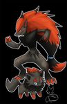  black_background no_humans pokemon simple_background zoroark zorua 