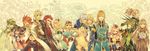  6+boys anise_tatlin arietta asch aslan_frings black_hair blonde_hair blue_eyes bouquet brown_hair choker everyone flower gloves goggles green_choker green_hair grin guy_cecil hair_tubes hairband highres ion jade_curtiss long_hair luke_fon_fabre mieu miho_(mi) multiple_boys multiple_girls natalia_luzu_kimlasca_lanvaldear noelle_(tales) peony_ix pig pink_hair ponytail red_hair short_hair short_hair_with_long_locks sidelocks silver_hair smile surcoat sync tales_of_(series) tales_of_the_abyss tear_grants twintails van_grants yellow_neckwear 