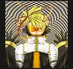  blonde_hair glasses gloves highres jacket kagamine_len ledjoker07 male_focus solo vocaloid yellow_eyes 