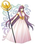  athena_(saint_seiya) dress kido_saori long_hair purple_hair saint_seiya scepter solo yu-ichi 
